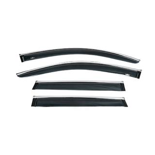 Deflettori finestrini con striscia cromata (4 pz, HIC) Porsche Cayenne 2010-2017 foto 4