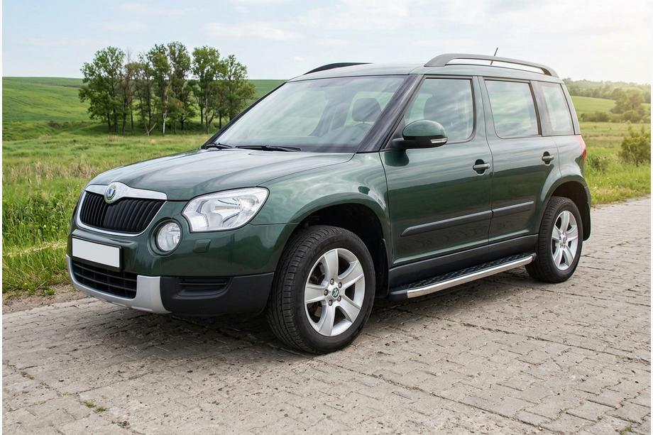 Skoda Yeti 2009-2017 Pedane Laterali BlackLine (2 pz, Alluminio) Image