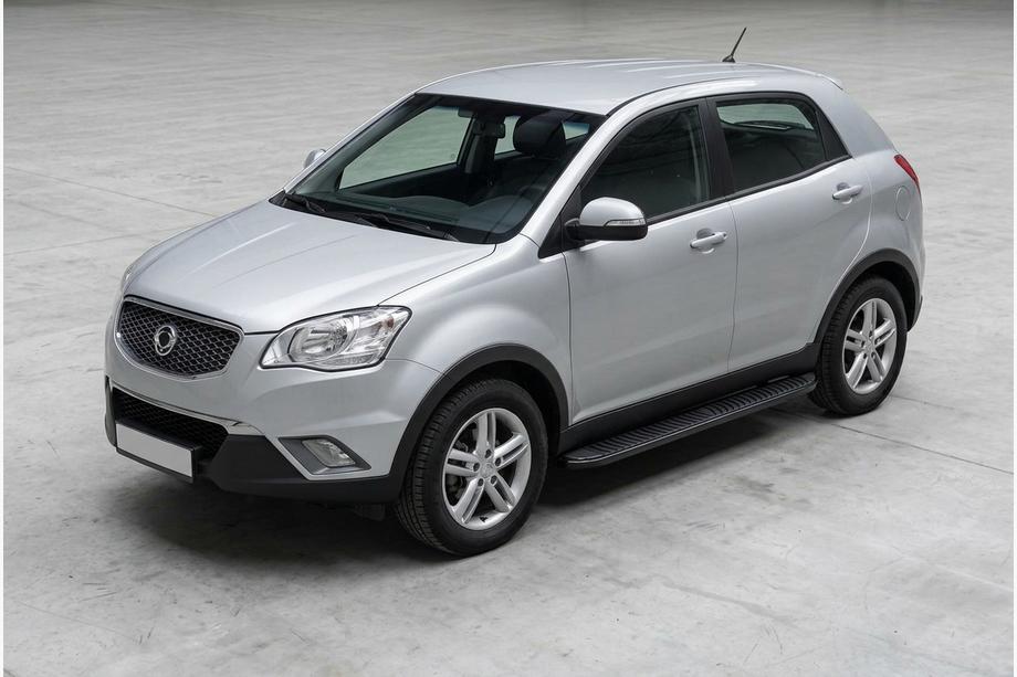 SsangYong Korando 2010-2019 Pedane Laterali Tayga Black (2 pz, Alluminio) Image