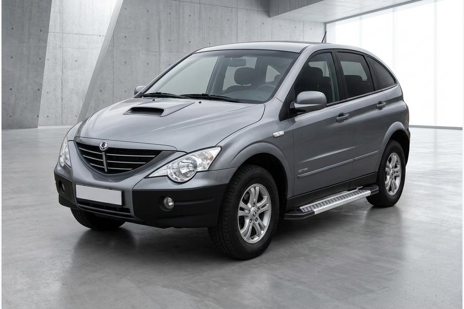 SsangYong Action 2005-2018 Pedane Laterali New Vision Grey (2 pz, Alluminio) Image