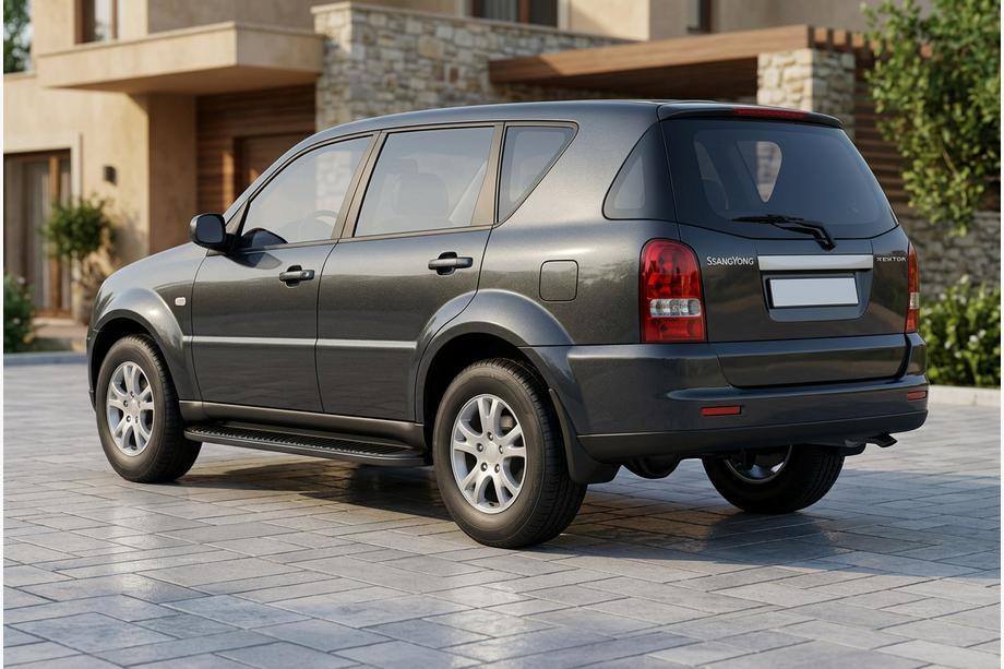 SsangYong Rexton I 2001-2017 Pedane Laterali Tayga Black (2 pz, Alluminio) Image