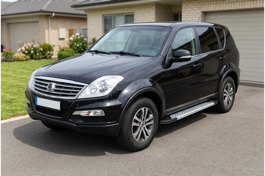 SsangYong Rexton I 2001-2017 Pedane Laterali Vision New Grey (2 pz, Alluminio) 2012-2017 Image