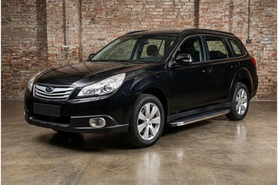 Subaru Outback 2009-2014 Pedane Laterali BlackLine (2 pz, Alluminio) Image