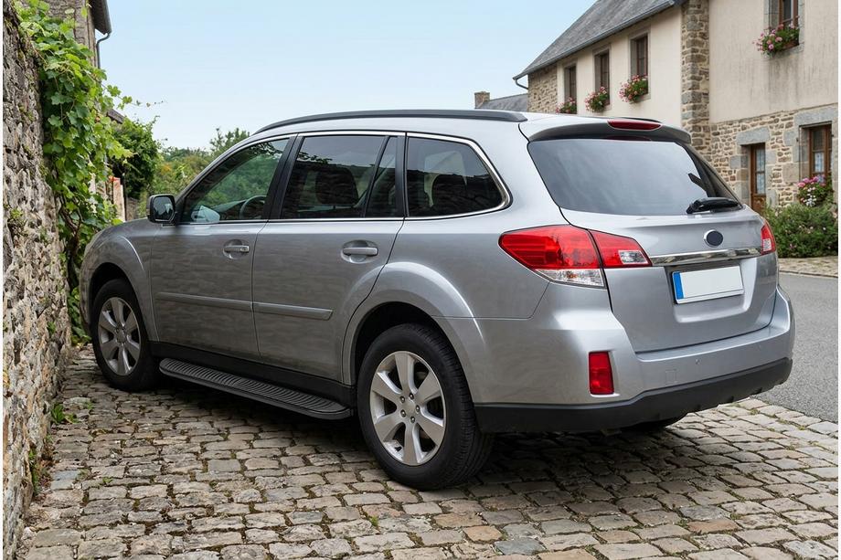 Subaru Outback 2009-2014 Pedane Laterali Tayga Black (2 pz, Alluminio) Image