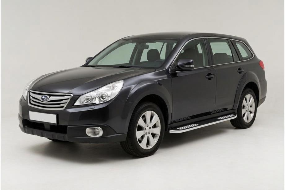 Subaru Outback 2009-2014 Pedane Laterali Tayga V2 (2 pz, Alluminio) Image