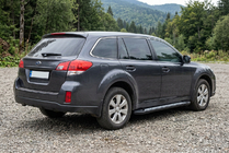 Subaru Outback 2009-2014 Pedane Laterali New Vision Black (2 pz, Alluminio) foto 1