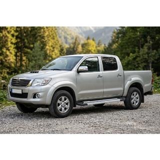 Pedane Laterali New Vision Grey (2 pz, Alluminio) Toyota Hilux 2006-2015 foto 1