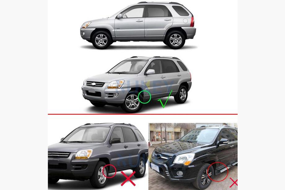 Kia Sportage 2004-2010 Paraspruzzi Premium (4 pz) Foto 3