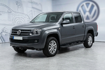 Volkswagen Amarok 2010-2022 Pedane Laterali Tayga Black (2 pz, Alluminio) foto 1