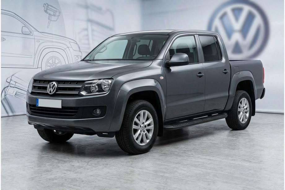Volkswagen Amarok 2010-2022 Pedane Laterali Tayga Black (2 pz, Alluminio) Image