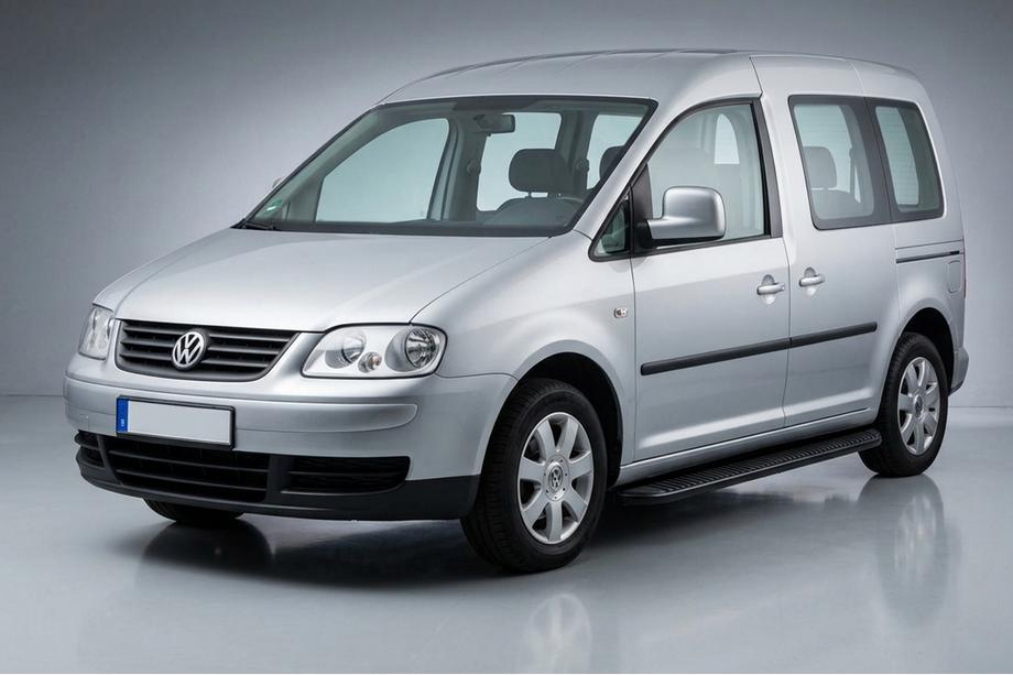 Volkswagen Caddy 2004-2010 Pedane Laterali Tayga Black (2 pz, Alluminio) Image