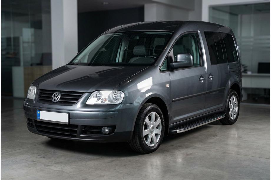 Volkswagen Caddy 2004-2010 Pedane Laterali BlackLine (2 pz, Alluminio) Image