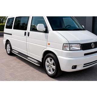 Pedane Laterali Tayga V2 (2 pz, Alluminio) Volkswagen T4 Transporter 1990-2003 foto 1