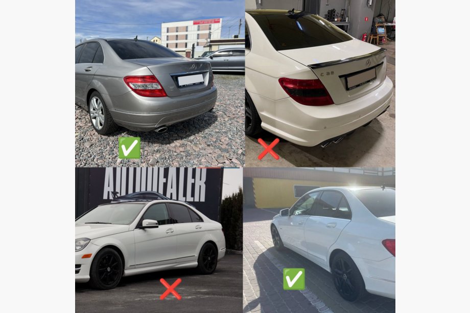 Mercedes C-class W204 2007-2015 Paraspruzzi originali Premium 2007-2011 (4 pz) Foto 2