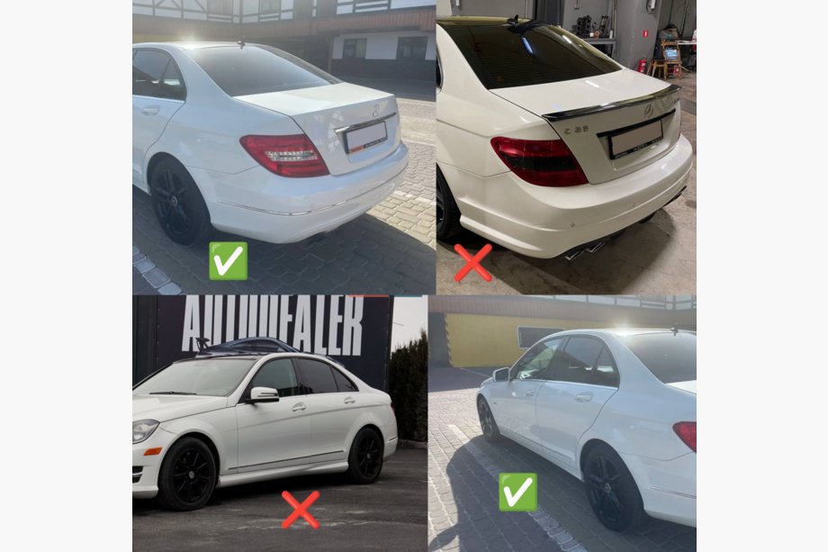 Mercedes C-class W204 2007-2015 Paraspruzzi originali Premium 2011-2014 (4 pz) Foto 3