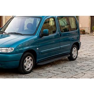 Pedane Laterali Tayga Black (2 pz, Alluminio) Peugeot Partner 1996-2008 foto 1