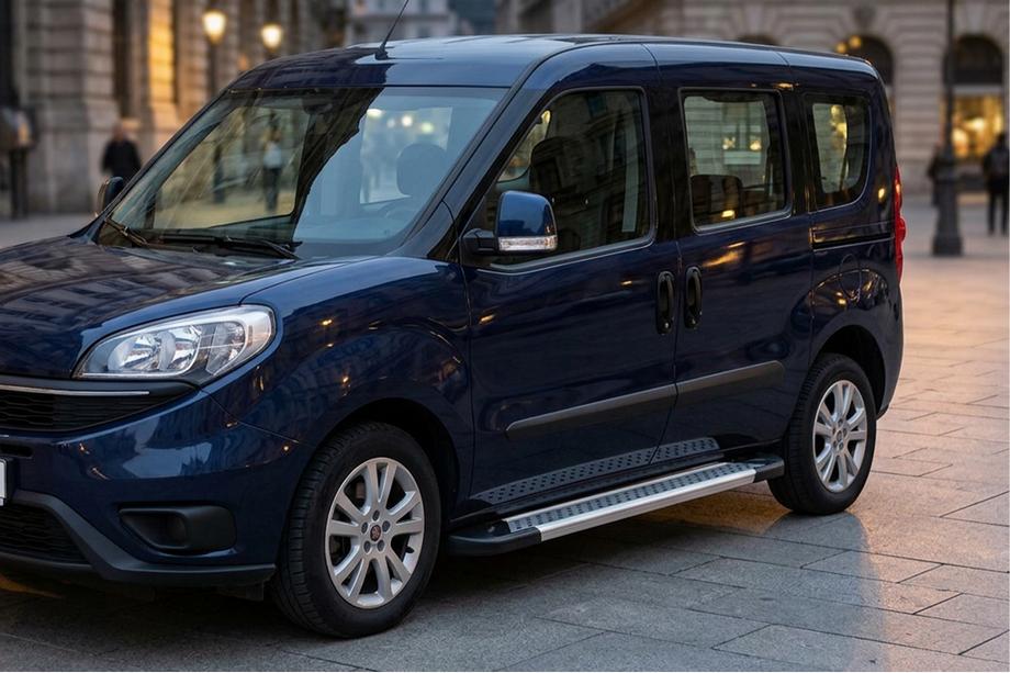 Opel Combo 2012-2018 Pedane Laterali New Vision Grey (2 pz, Alluminio) Base Maxi Foto 1