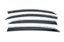 Opel Corsa D 2007-2014 Deflettori finestrini con profilo cromato (4 pz, Niken) foto 2