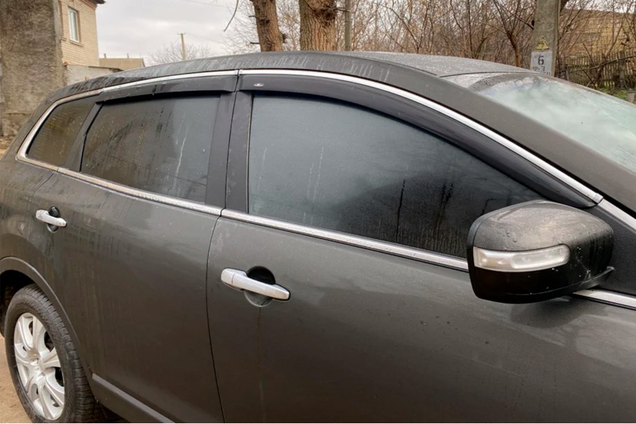 Mazda CX-9 2007-2016 Deflettori finestrini con modanatura cromata (4 pz, HIC) Image