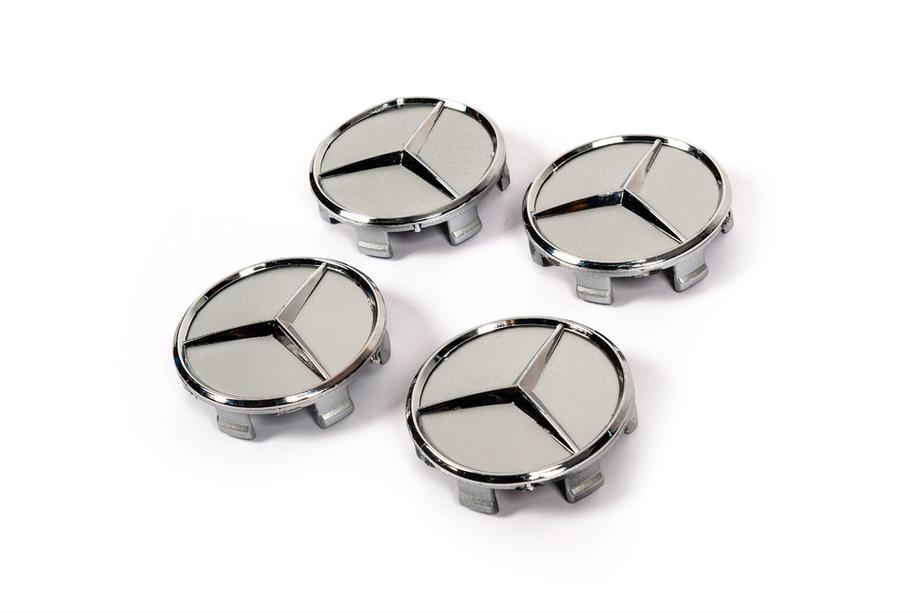 Mercedes-Benz Coprimozzo 75/71 mm senza anello (4 pz, grigio) Foto 3