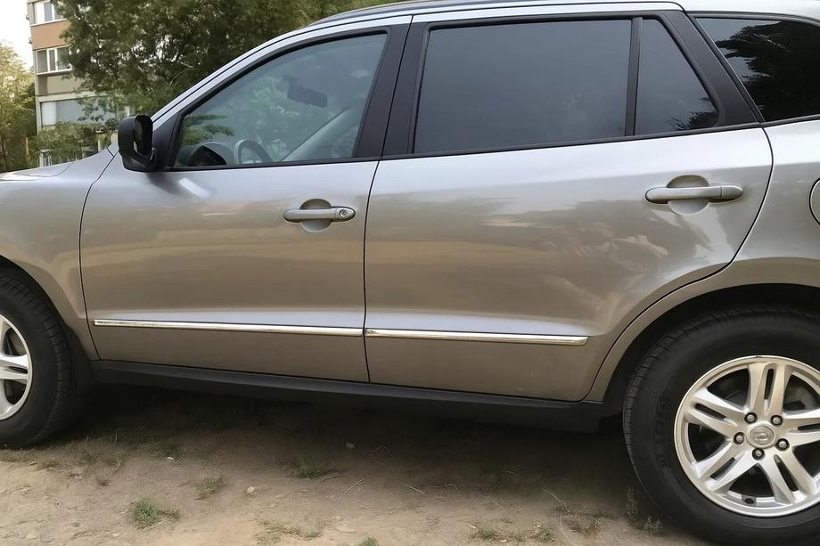 Hyundai Santa Fe 2 2006-2012 Modanature porta acciaio inox (4 pz) Image