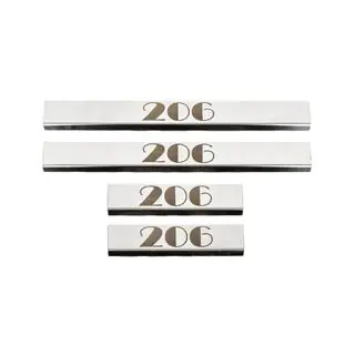 Battitacco Carmos (4 pz, acciaio inox) Peugeot 206 1998-2024 foto 2