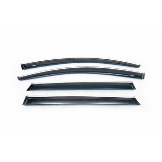 Deflettori finestrini con modanatura cromata SW (4 pz, HIC) Skoda Superb 2009-2015 foto 4