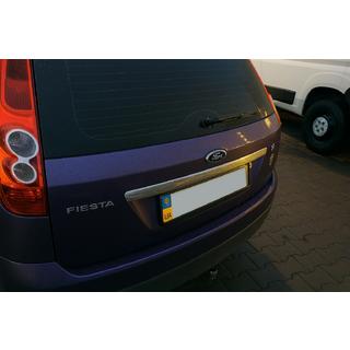 Modanatura cromata sopra la targa (acciaio inox) Ford Fiesta 2002-2008 foto 3