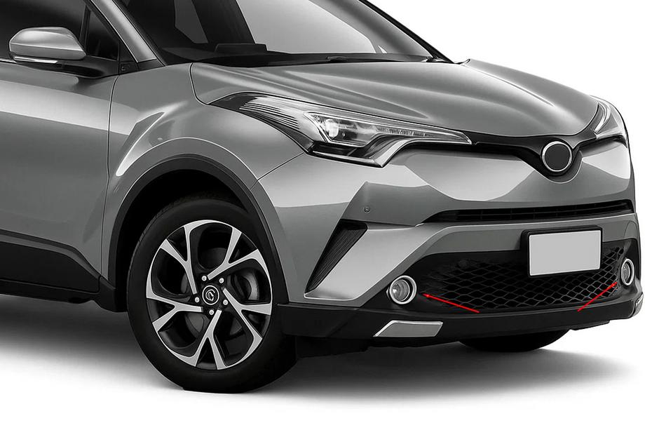 Toyota C-HR 2016-2023 Coperture per fendinebbia (2 pz, acciaio inox) Image
