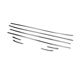 Set modanature inferiori porta (8 pz, acciaio inox) foto 3