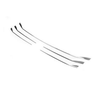 Modanature cromate per griglia 2019+ (5 pz, acciaio inox) Volkswagen T6 2015-2024 foto 3