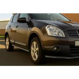 Tubi Laterali Doppi (2 pz, Acciaio Inox) Nissan Qashqai 2010-2014 foto 1