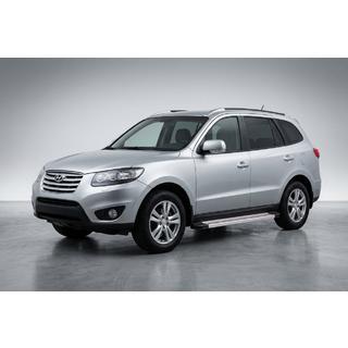 Pedane Laterali Maya Rosso-Grigio (2 pz, Alluminio) Hyundai Santa Fe 2 2006-2012 foto 1