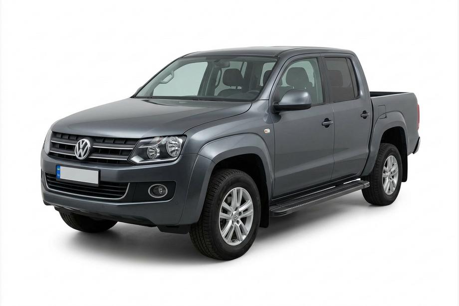 Volkswagen Amarok 2010-2022 Pedane Laterali Maya V1 Nero (2 pz, Alluminio) Foto 1