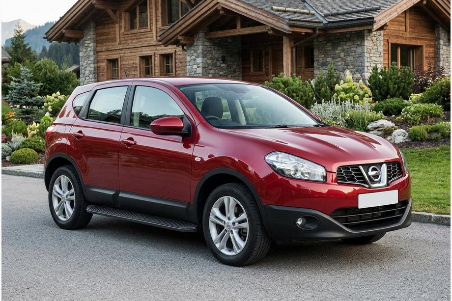 Nissan Qashqai 2010-2014 Pedane Laterali Tayga Black (2 pz, Alluminio) Foto 1