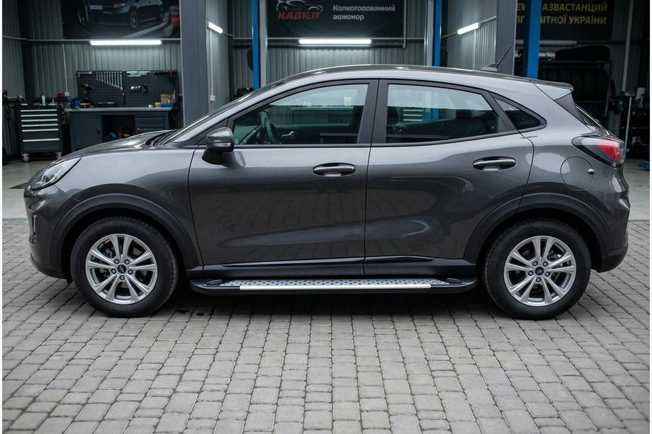 Ford Puma 2019- Pedane laterali Allmond Grey (2 pz, alluminio) Image