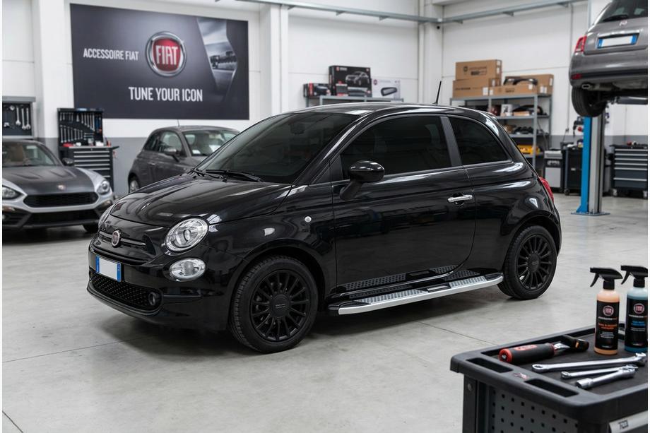 Fiat 500/500L 2013-2022 Pedane Laterali Mevsim Grey (2 pz, Alluminio) Foto 1
