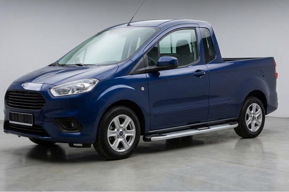 Ford Courier 2014-2023 Pedane Laterali Mevsim Grey (2 pz, Alluminio) Foto 1