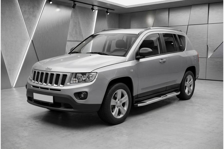 Jeep Compass 2006-2016 Pedane Laterali Mevsim Grey (2 pz, Alluminio) Foto 1