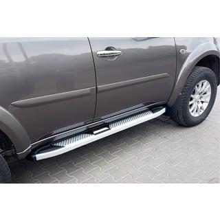 Pedane Laterali Mevsim Grey (2 pz, Alluminio) Mitsubishi Pajero Sport 2008-2015 foto 2
