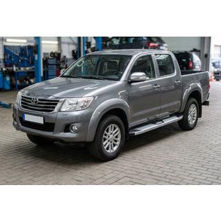 Pedane Laterali Mevsim Grey (2 pz, Alluminio) Toyota Hilux 2006-2015 foto 1