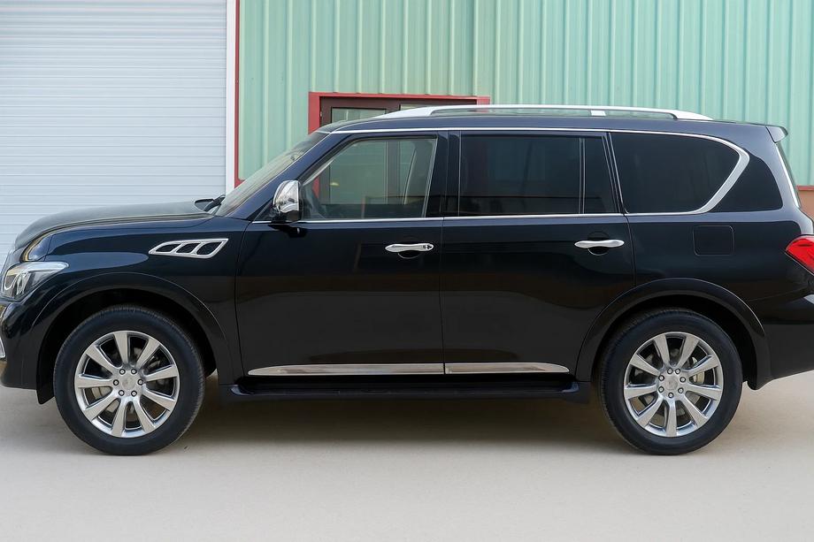 Nissan Armada 2016-2024 Modanature porte (4 pz, cromo) Foto 3