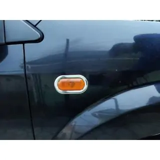 Cornici cromate indicatori di direzione (2 pz, acciaio inox)