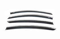 Renault Fluence 2009-2016 Deflettori finestrini con cromo (4 pz, Niken Chrome) foto 2