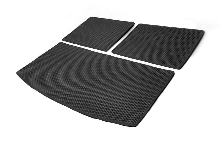 Audi Q7 2005-2015 Tappetino bagagliaio 3 pezzi (EVA, Nero) (7 posti) Foto 6