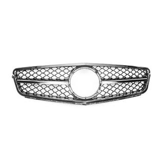 Griglia Anteriore AMG Silver Mercedes C-class W204 2007-2015 foto 2
