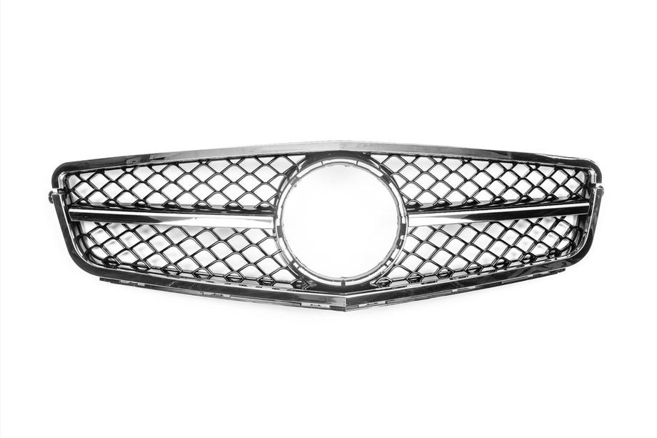 Mercedes C-class W204 2007-2015 Griglia Anteriore AMG Silver Foto 2