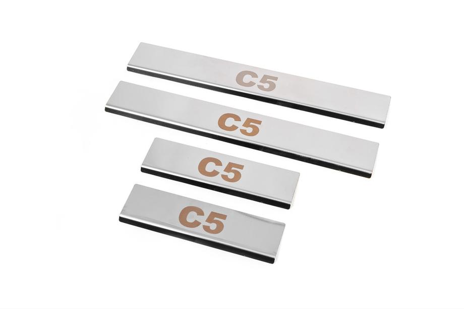 Citroen C-5 2008-2017 Battitacco Carmos V1 (4 pz, acciaio inox) Foto 2