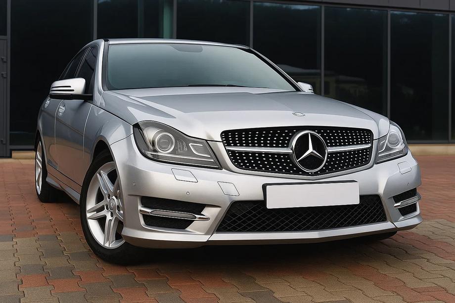Mercedes C-class W204 2007-2015 Griglia Anteriore Diamond Silver Image