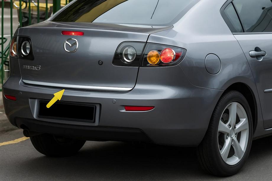 Mazda 3 2003-2009 Modanatura bagagliaio SD acciaio inox Image